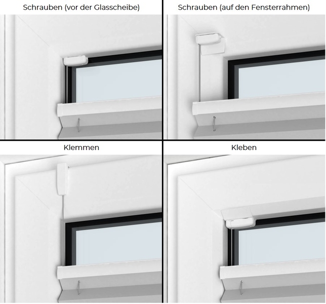 An Balkontüren können alle Montagearten verwendet werden
